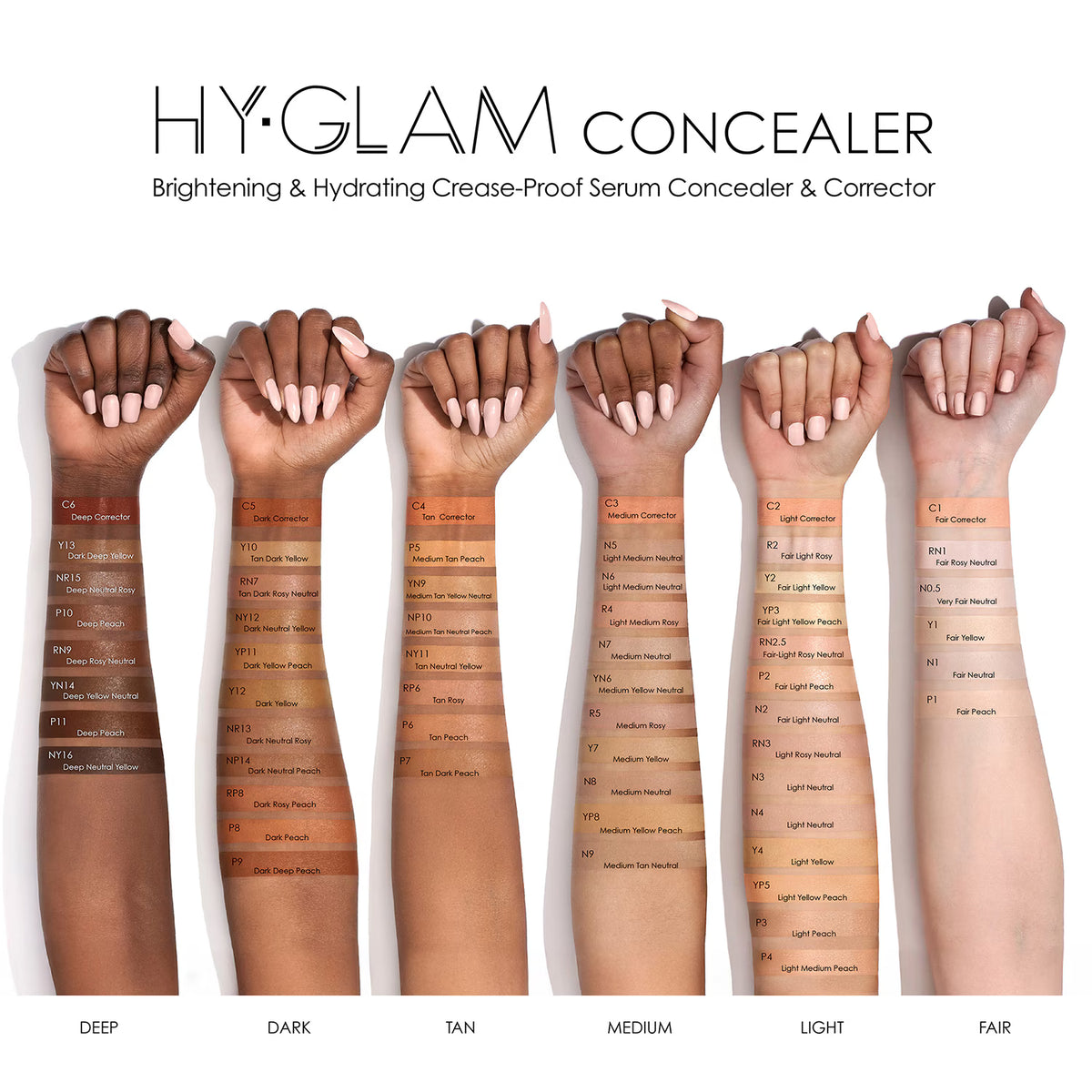 Natasha Denona Hy-Glam Brightening & Hydrating Medium to Full Coverage Crease Proof Serum Color Corrector, Size: .25 FL Oz, C2