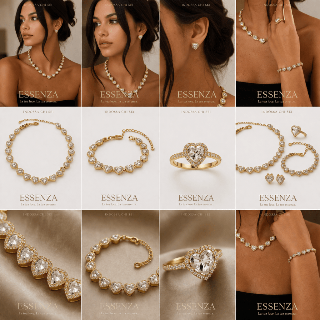 Collana Cuore – Essenza set 4 - indossachisei.it