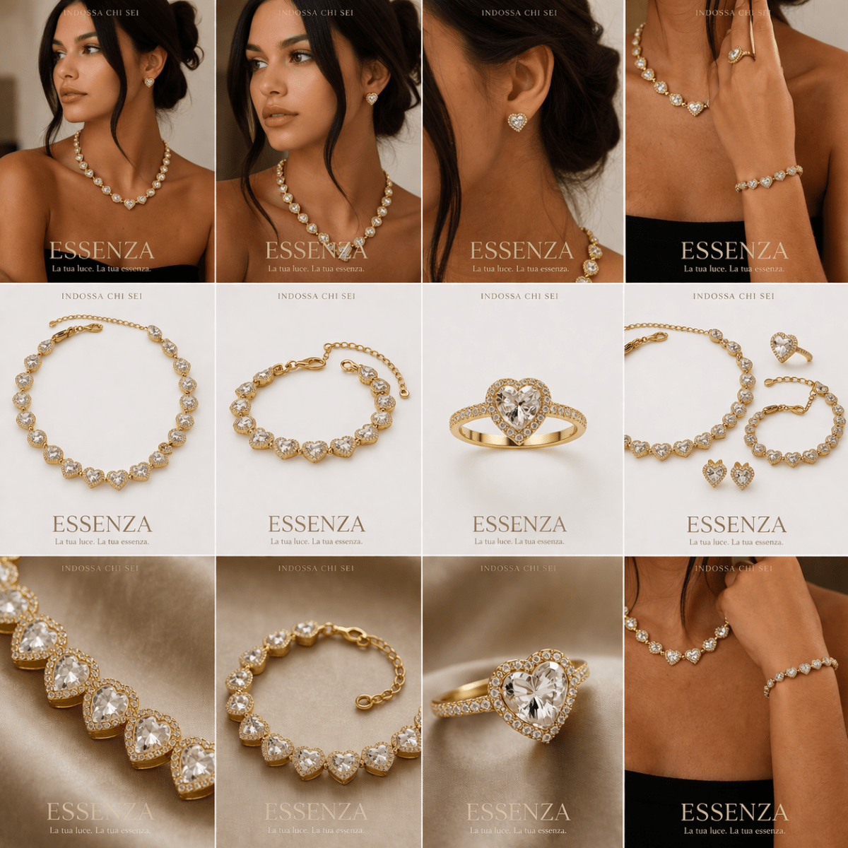 Collana Cuore – Essenza set 4 - indossachisei.it