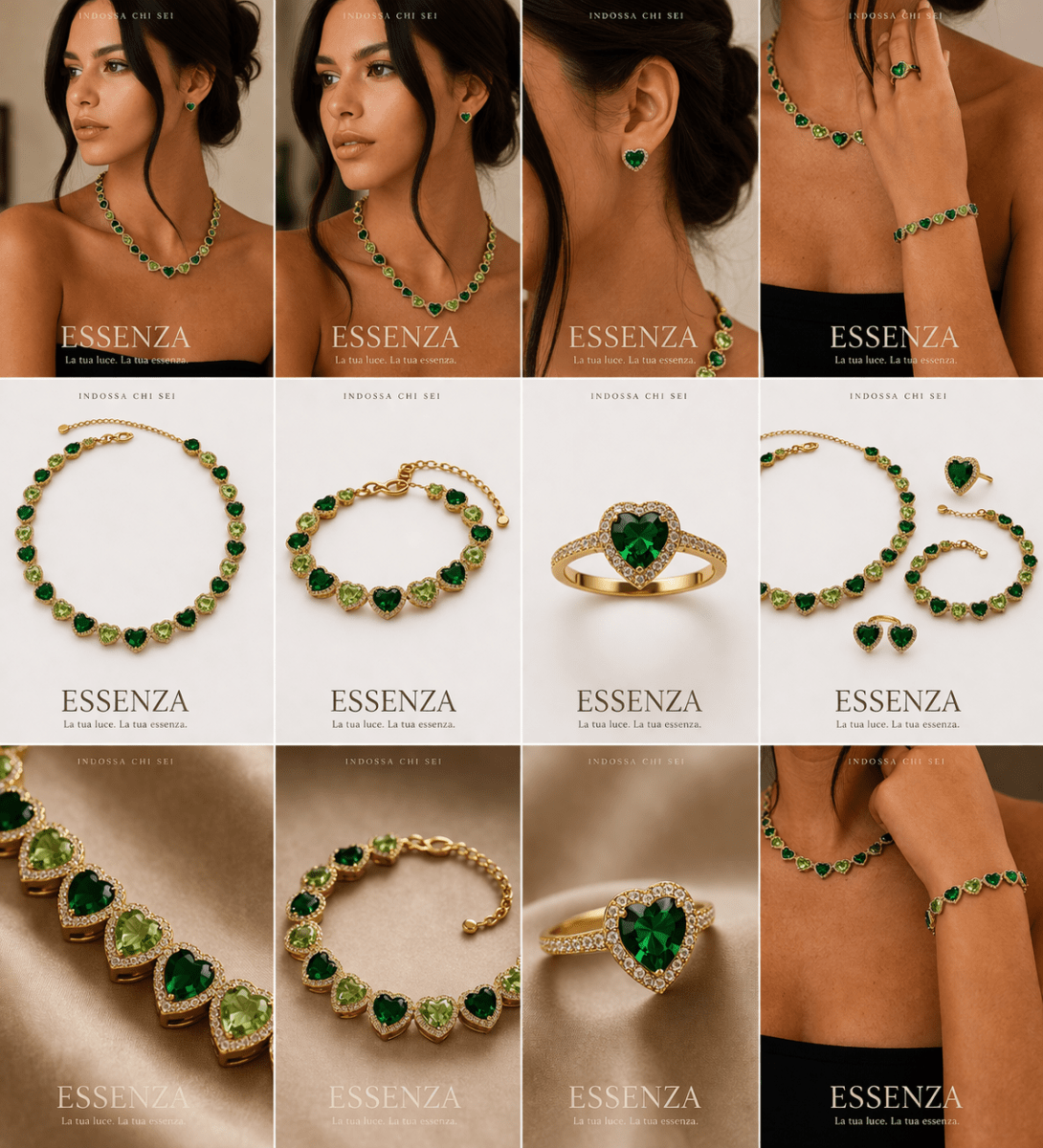 Collana Cuore – Essenza set 4 - indossachisei.it