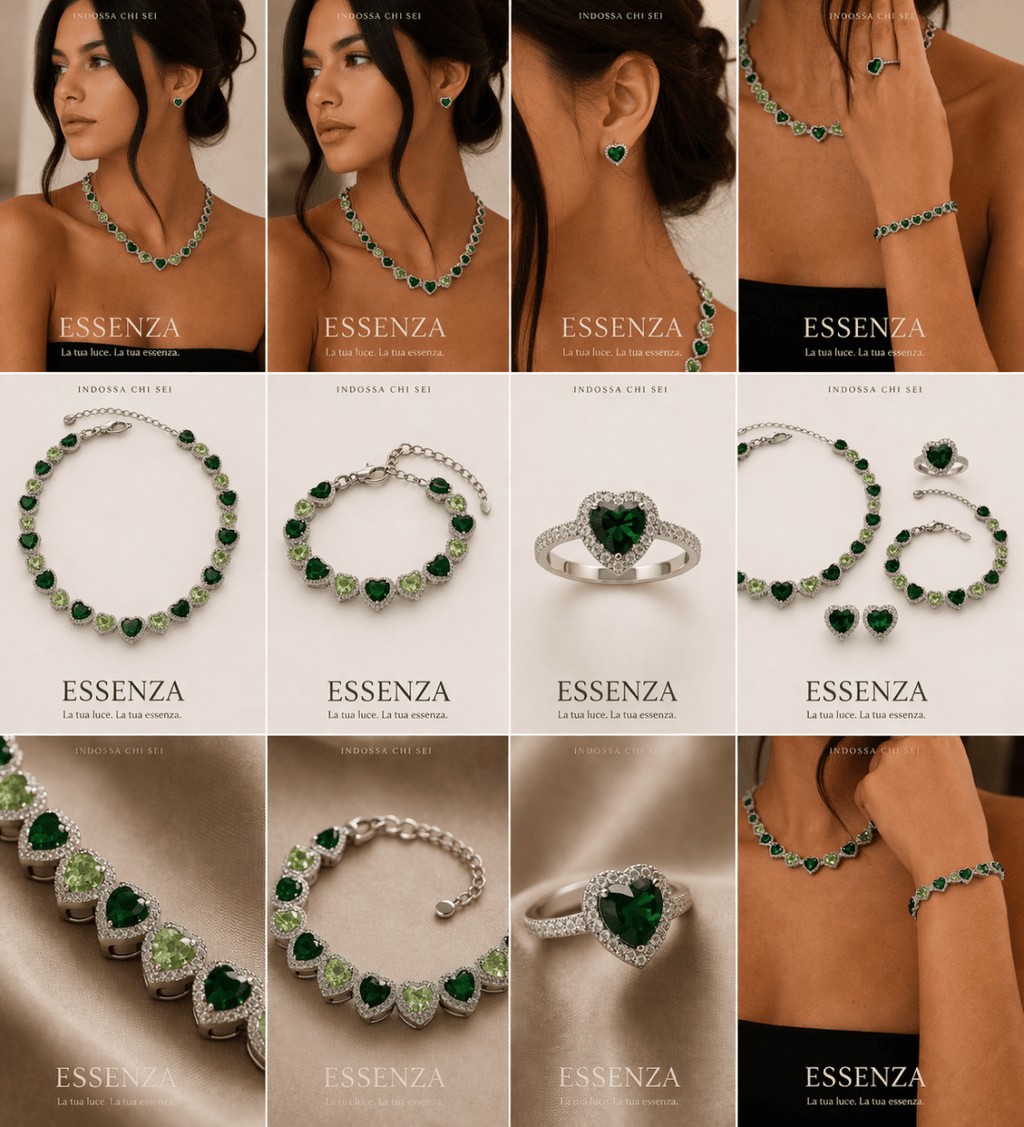 Collana Cuore – Essenza set 4 - indossachisei.it