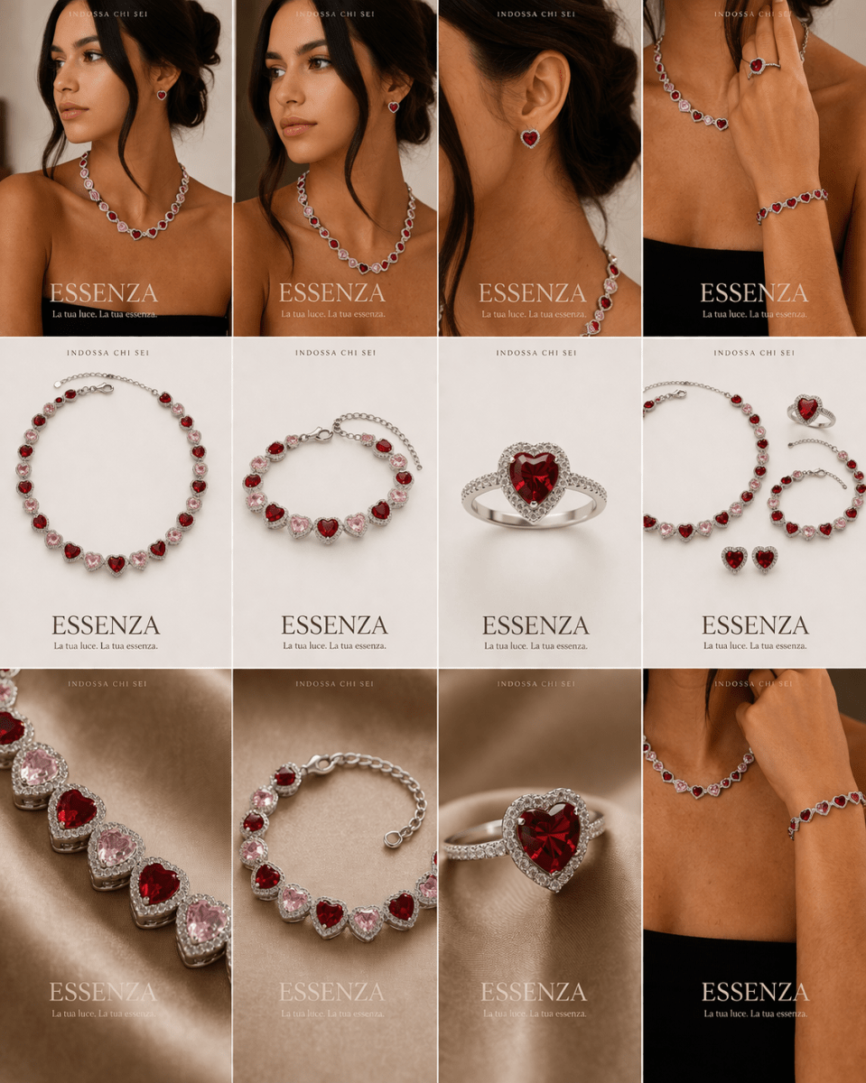 Collana Cuore – Essenza set 4 - indossachisei.it