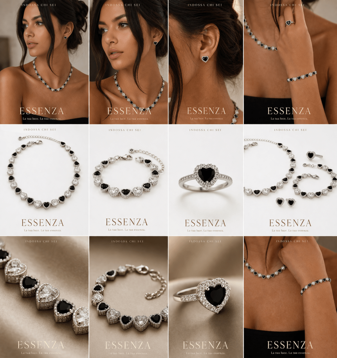 Collana Cuore – Essenza set 4 - indossachisei.it