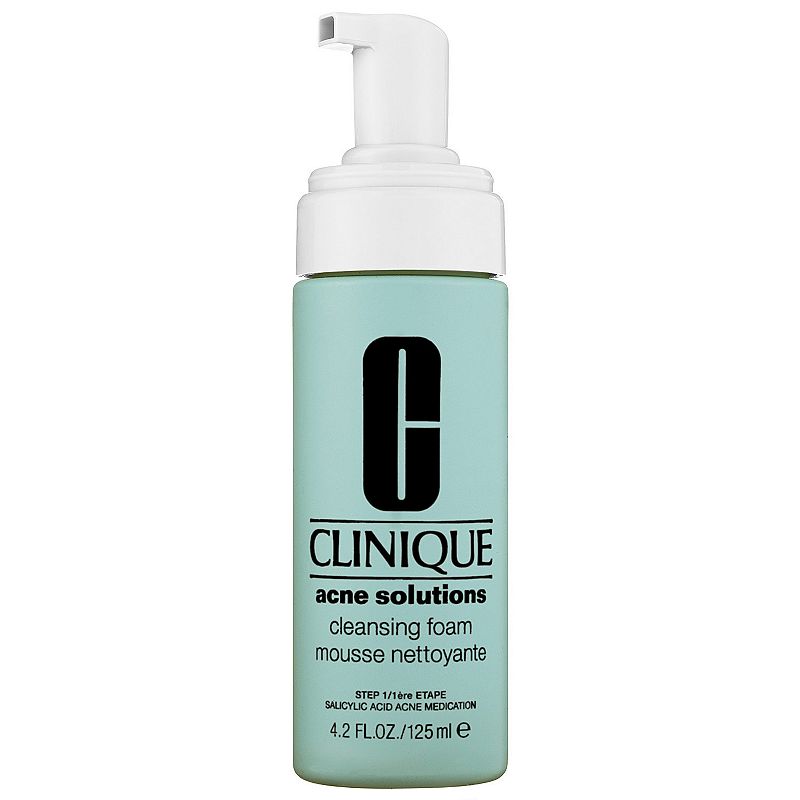 Clinique Acne Solutions Cleansing Foam, 4.2 fl oz: Exfoliating, Oil Control, Noncomedogenic, Hyaluronic Acid